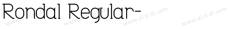 Rondal Regular字体转换
